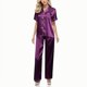 thumbnail image 1 of Gibobby Conjuntos de Lencería Ropa de dormir sexy de satén con mangas para mujer Conjunto corto y superior suelto Traje y lencería Pijamas sexy Conjuntos de pijama Conjunto de(Morado, XXXXL), 1 of 4