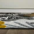 thumbnail image 3 of World Rug Gallery Tropical Floral Leaves Indoor/Outdoor Area Rug - GRAY 2'x7', 3 of 9