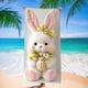 thumbnail image 1 of Accesorios de baño Toalla de playa de Pascua Diseño de fiesta navideña Toalla de playa al aire libre Microfibra Conejito Baño de fibra, 1 of 6