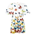 thumbnail image 4 of Patlollav Plus Size Womens Summer Tops Sexy Fold Print Regular Short Sleeve Button Blouse, 4 of 6