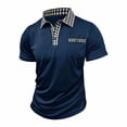 thumbnail image 5 of YUGYXL Men's Casual Shirt Short Sleeve Business Work Shirt Fashion Dress Collar Basic Summer Shirts Navy M, 5 of 8