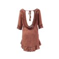 thumbnail image 3 of Ropa Playa Ocean Pacific para Mujer Túnica Cuello V Manga Codo Olan Ruedo Rojo Talla EG, 3 of 4