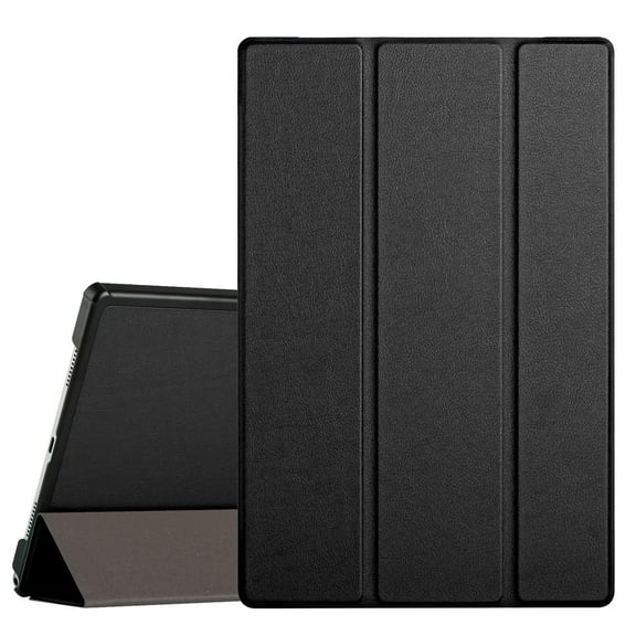 Case For Samsung Galaxy Tab A8 (10.5 inch) Thin Lightweight Trifold Stand Magnetic Closure PU Leather Hard Shell Folio Hybrid Tablet Cover [ Black ]