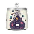 thumbnail image 7 of Yayeee Ashtray with Lid for Cigarette Smokeless Stainless Steel Home Ash Holder, Orange Astronaut Planet, 7 of 7