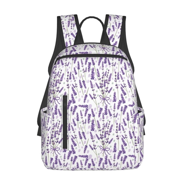 Balery Lavender Flowers Mochila Ligera para Hombres y Mujeres – Resistente y Impermeable, Ideal para la Escuela, el Trabajo, los Viajes y el Uso Diario