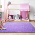 thumbnail image 2 of Soft Fluffy Area Rugs for Bedroom, 4 x 6 Feet Fluffy Shag Plush Shaggy Rug for Girls Kids Baby Teen Dorm Home Decor Aesthetic, Nursery for Living Room Christmas Decor (Purple), 2 of 7