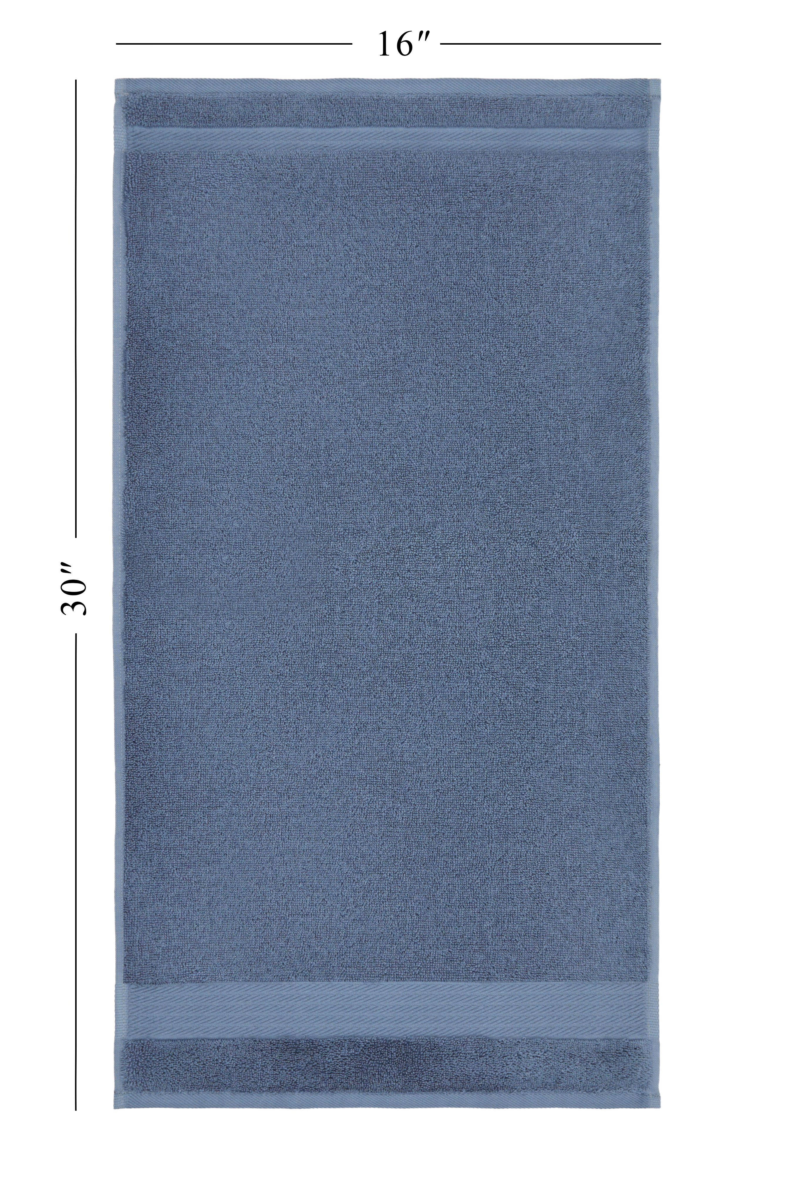 Ozdilek 4-Piece 16x30 Hand Towels  575 GSM – 100% Turkish Cotton, Luxury Soft , Quick Dry & Absorbent, Fade-Resistant, Comfortable & High-Quality Cotton Towel (Ocean Blue)