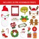 thumbnail image 1 of CIVI Accesorios de fiesta de Navidad Decoración Santa Muñeco de nieve Accesorios de fotografía Kit de accesorios de fotomatón de Navidad, 1 of 3