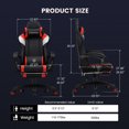 thumbnail image 6 of GTRACING Gaming Chair with Footrest Ergonomic Reclining Office Chair Swivel Rocker, Red, 6 of 8