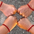 thumbnail image 7 of Manunclaims 7 Knots Summer String Bracelets Red Bracelet Red Cord Bracelet Adjustable Kabbalah Red Knot String Bracelet Amulet for Evil Eye and Good Luck for Men Women Friendship 2/6 Pcs, 7 of 7