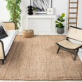 thumbnail image 4 of Safavieh Natural Fiber Collection NF747A Handmade Farmhouse Premium Jute Area Rug, 5 x 5 Square, Natural, 4 of 5