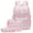 Pink, variant on Cute Travel Backpack, 3Pcs Donut Pattern Schoolbag Large Capacity Student Backpack Multi-functional Student Casual Travel Daypack with Lunch Box Pencil Pouch Set