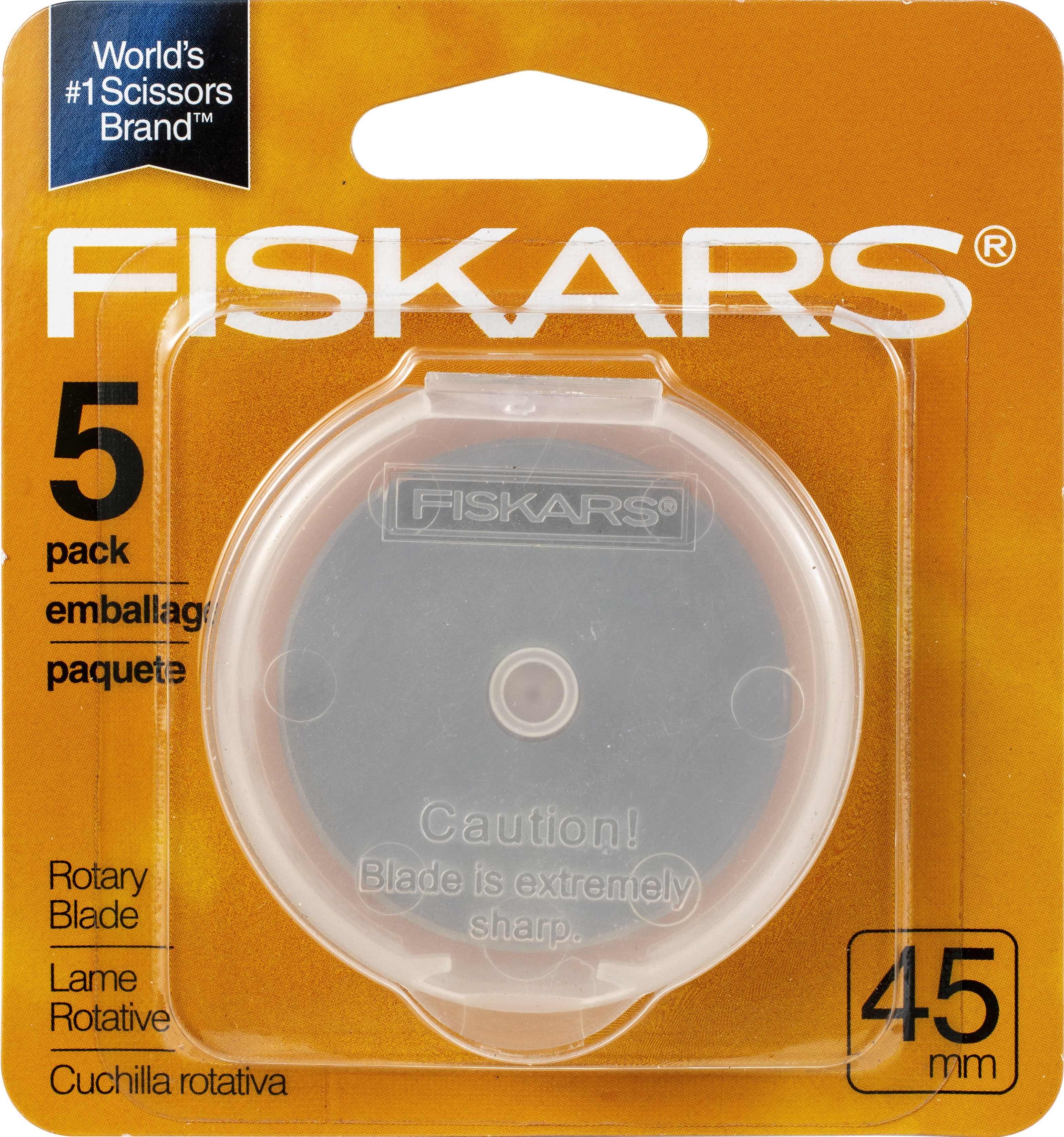 Fiskars 95287097J Rotary Cutter Replacement Blades, 45mm , 5 Pack