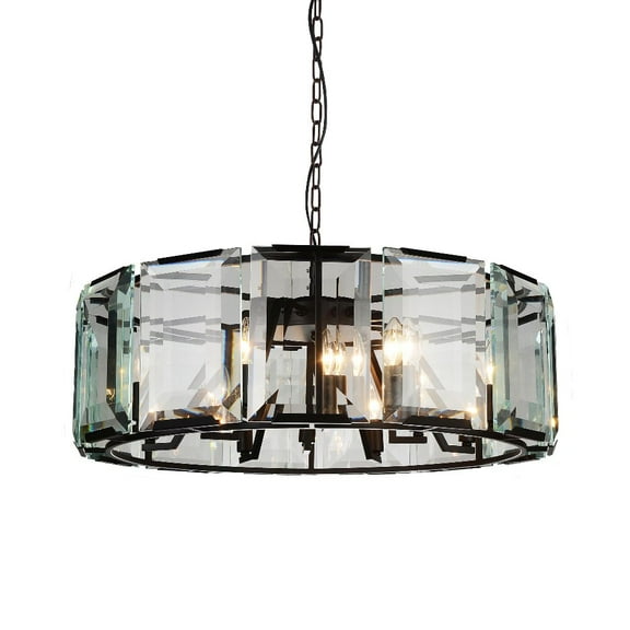 CWI Lighting Jacquet 18 Light Farmhouse Metal Chandelier in Black