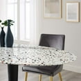 thumbnail image 6 of Modway Zinque 60" Oval Terrazzo Dining Table in Gold White, 6 of 6