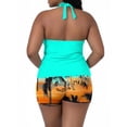 thumbnail image 6 of FAWUUDO Plus Size Swimsuit for Women Two Piece Modest Tankini Full Coverage Tummy Control Bathing Suits with Shorts, 6 of 7