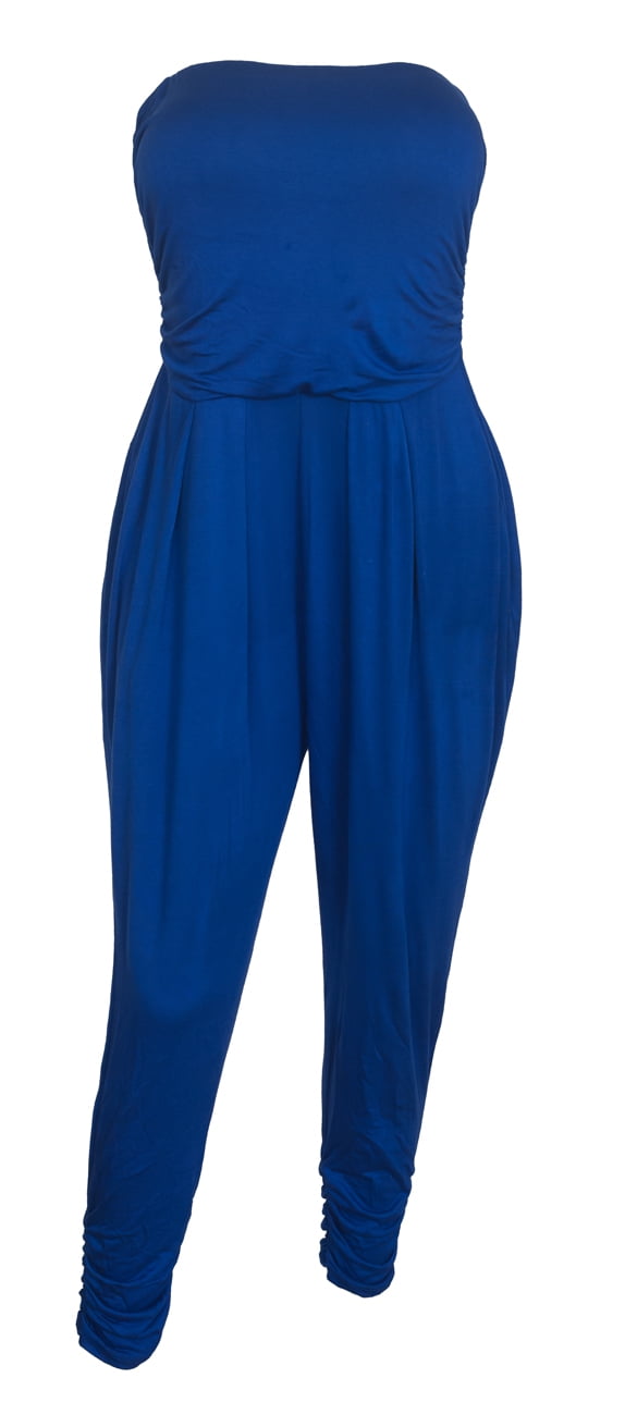 royal blue short jumpsuit
