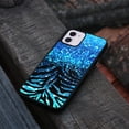 thumbnail image 4 of FINCIBO Soft Rubber Cover Case for Apple iPhone 11 6.1" 2019 (NOT FIT Apple iPhone 11 Pro 5.8" or Apple iPhone Pro Max 6.5"), Blue Glitter Sparkle With Black Blue Glitter Zebra, 4 of 5
