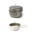 thumbnail image 2 of Redempat Cookware Pot Lightweight Tableware Folding Utensils Pure Titanium Camping Backpacking Fishing Equipment Goods Supplies 450ML Bowl, 2 of 7