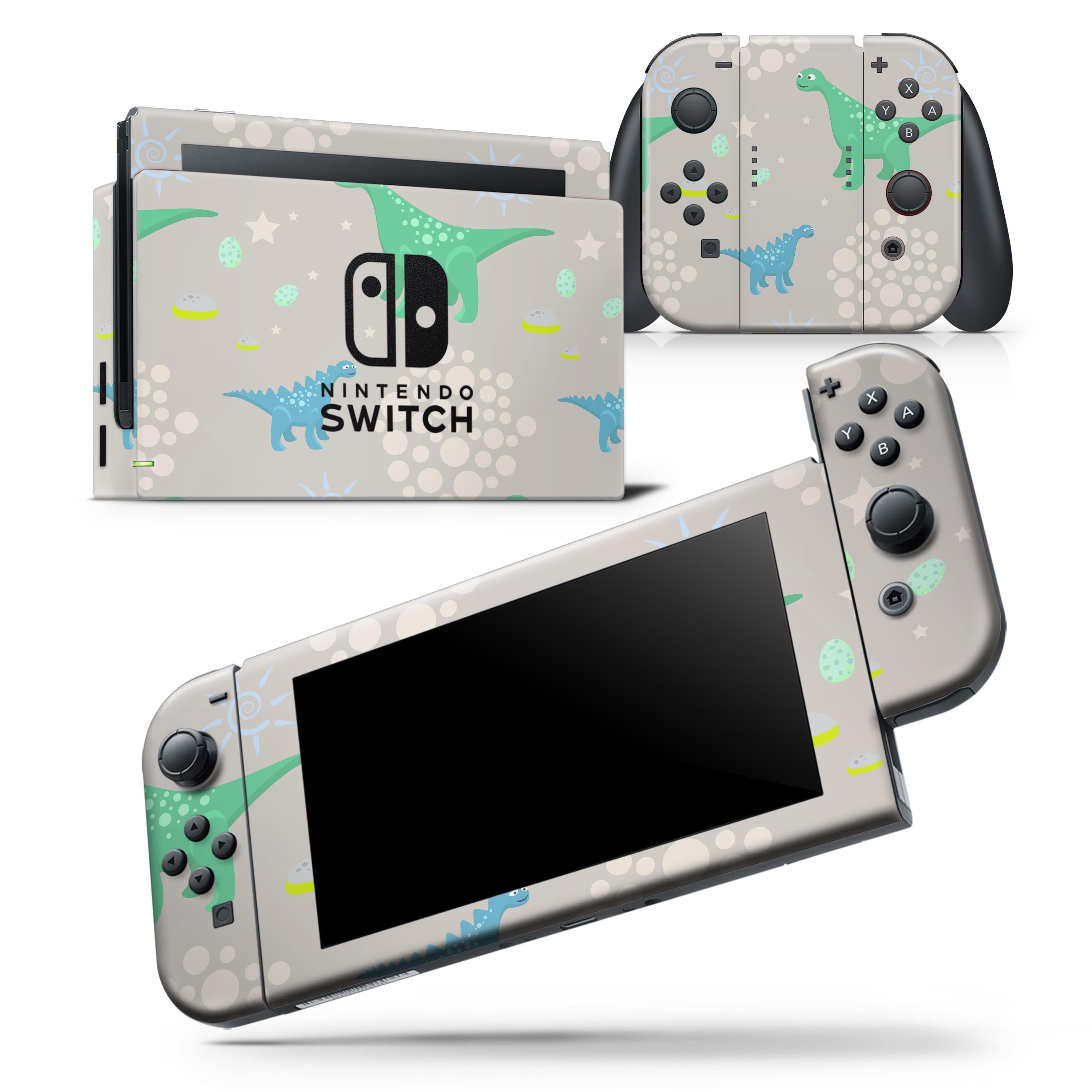 Curious Green And Blue Dinosaurs Skin Wrap Decal Compatible With The Nintendo Switch Console Dock Joycons Bundle Walmart Com Walmart Com - roblox dinosaur bundle
