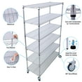 thumbnail image 2 of 6-Tier Wire Shelving,Steel Storage Rack,Height Adjustable Metal Shelving for 1000 LBS Capacity,Chrome, 2 of 6