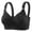 Black, variant on 2PC Bras for Women Breathable Gathering Thin Cup Back Non Side Adjustable Balconette Bra,Purple,38