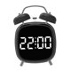 thumbnail image 2 of Reloj despertador digital electrónico LED con alarma y números grandes, de escritorio y pantalla grande. Blanco, 2 of 9