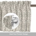 thumbnail image 6 of Beige Black Striped Kitchen Curtain Valances for Windows Farmhouse Short Curtains, Abstract Modern Art Irregular Stripe Rod Pocket Valance Curtain for Bedroom Cafe Living Room, 6 of 8