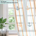 thumbnail image 4 of Yayeee Window Curtains Set of 2 for Living Room Light Filtering 63"x42", Beige Nautical Pattern, 4 of 7