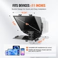 thumbnail image 3 of VEVOR Teleprompter, 13" Aluminum Alloy, Floor Type with Adjustable Angle Spectroscope, Remote Control, for YouTube, Twitch, Zoom, Supports DSLR/Webcam/Smartphone, for Video Recording/Live Streaming, 3 of 9