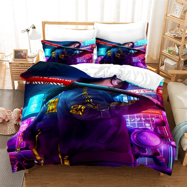 Anime Bedding Manga Comforter Bed Duvet Cover Set Quilt Cover Twin Full  Queen King Size with Pillow Cases for Bedroom Decoration 