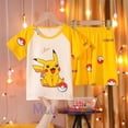 thumbnail image 1 of Conjunto de pijama de dibujos animados de Pokémon para niños y niñas, ropa de dormir de manga corta, Jersey, ropa de dormir para el hogar qym unisex, 1 of 2
