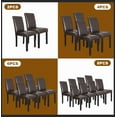 thumbnail image 2 of SONGMY 2 Dining Parson Chairs, High Brown PU Leather Elegant Design, Home Kitchen Dining Chairs Set, 2 of 9