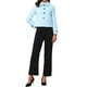 thumbnail image 2 of REFINED ATTIRE Abrigo corto de mujer con solapa, cierre de botón de un solo pecho, color azul claro, talla XL, 2 of 6
