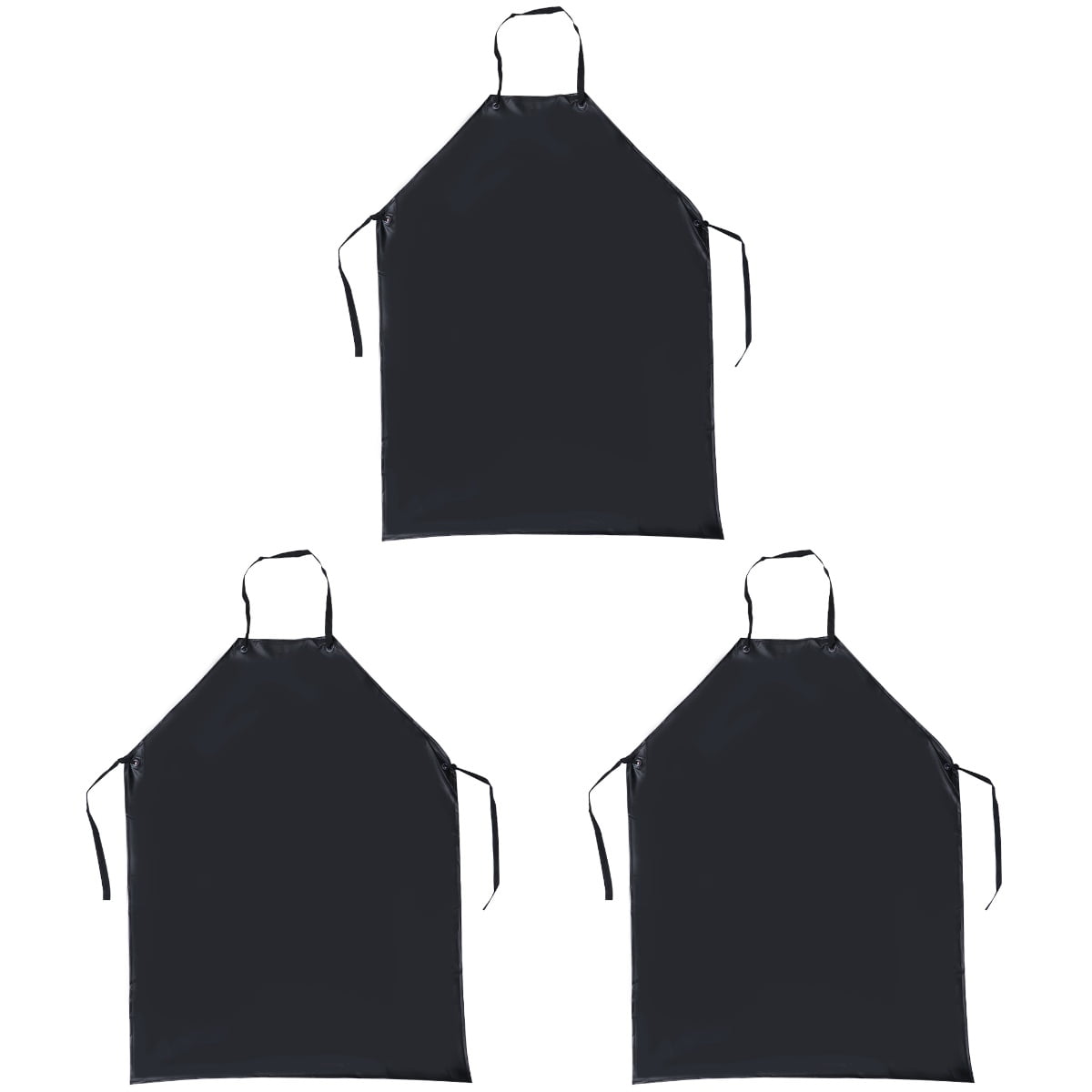 3 Pack Waterproof Rubber Vinyl Apron 43" Heavy Duty Chemical Work Apron