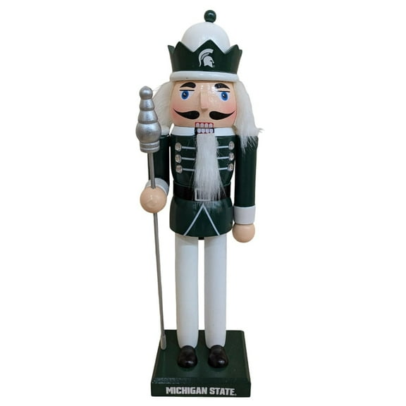 Michigan State Spartans 12" Wooden Nutcracker Statue