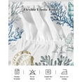 thumbnail image 5 of Coastal Bed Skirt King Size, Ocean Coral Shell Turquoise Blue Conch Wrap Around Bed Skirting with Adjustable Elastic Strap, Dust Ruffle Pleated Bedskirts 16 Inch Drop for Bedroom King Beds, 5 of 9
