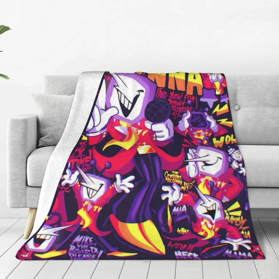 Tenna TV Time Deltarune Soft Micro Fleece Blanket Throw Lightweight Flannel Blankets for Bed Couch Sofa