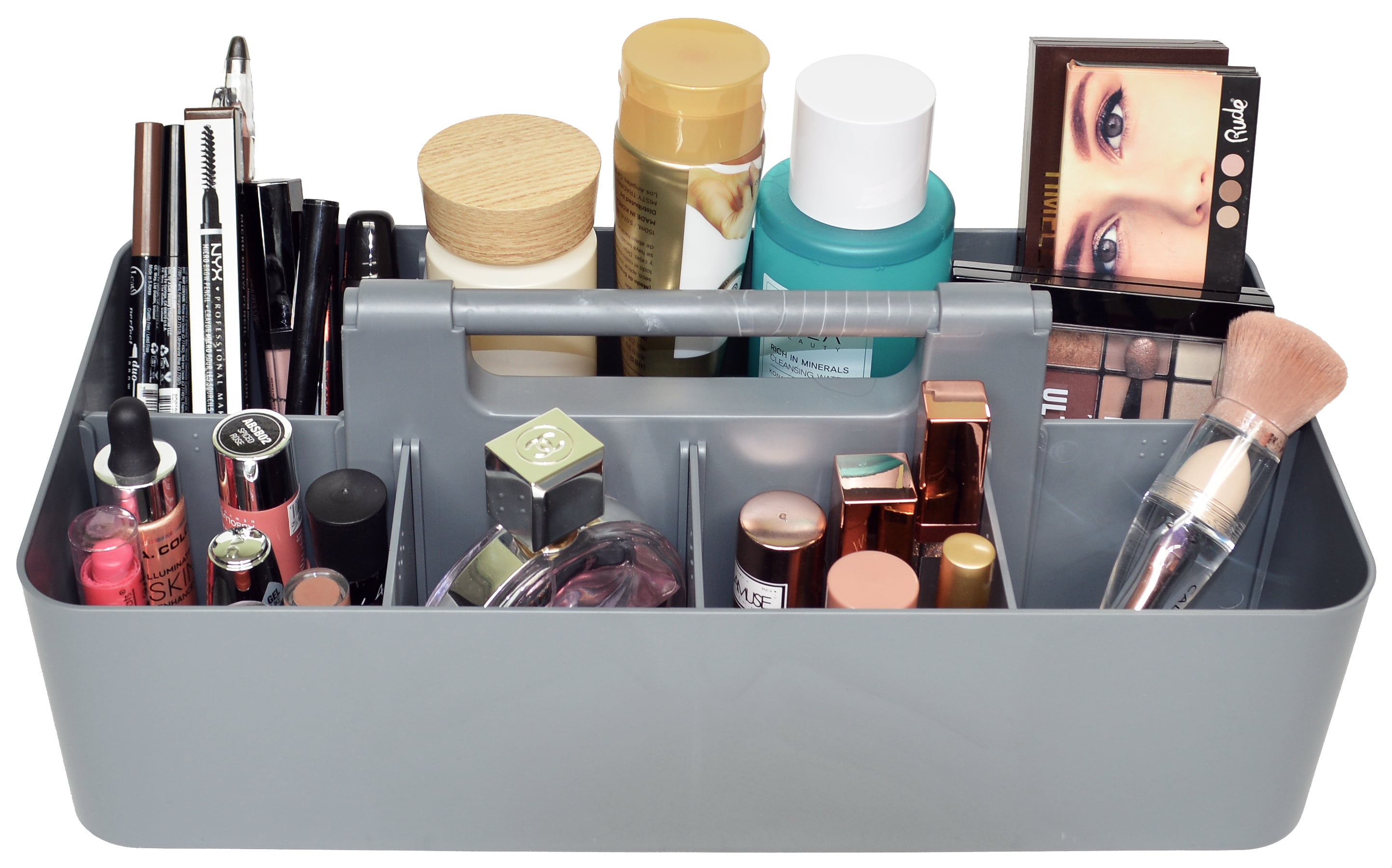 Portable Caddy Organizer -2 Plastic Caddy with Handle | Desk, Makeup, Dorm Caddy, Classroom Art Organizers