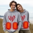 thumbnail image 3 of LEKDFST Heated Hoodies for Women Men Graphic 5 Heat Zones Smart Electric Heating Sweatshirt Rechargeable Battery Not Included Grey L, 3 of 8