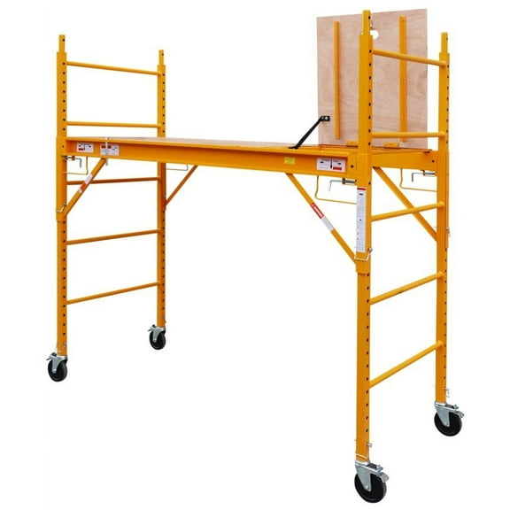 6 Foot Multi Purpose Rolling Scaffolding with Hatch, 1000-LB Capacity