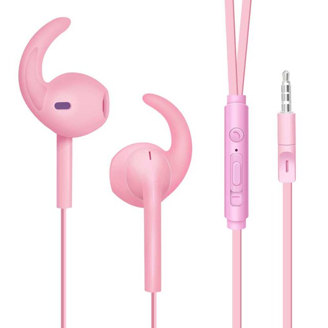 Stereo 3.5mm Jack Headset Heavy Bass Earphone Volume Control Phones Volume Control and Mic for iPhone for Android Phones Handfree Headphone Earbuds