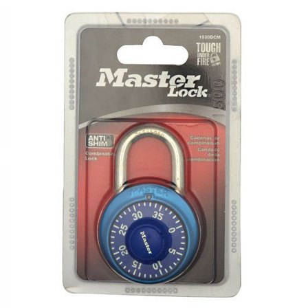 Master Lock Padlock Colors 1-7/8quot; Red Blue Purple Carded
