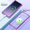 thumbnail image 2 of Dteck Built-in Screen Protector Case for Samsung Galaxy S24 Ultra,Compatible with Mag-Safe Slim TPU+PC Full-Body Stylish Shockproof Protective Transparent Cover,Darkpurple, 2 of 7