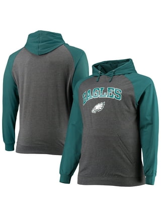 Men's Starter Midnight Green/Black Philadelphia Eagles Playoffs Color Block Full-Zip Hoodie Size: Small