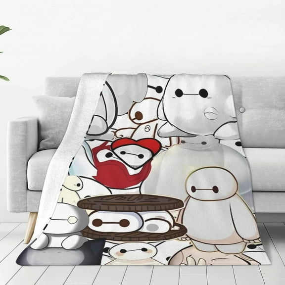 Baymax Style-76 Ultra-Soft Micro Warm Fuzzy Fleece Blanket Throw Gift Decoration For Home Car Camp Office 60"x50"