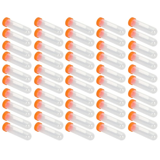 Tubos De Laboratorio, Tubos De Centrífuga De Fondo Redondo De 50 Ml, Escala Precisa, Plástico Resistente, 50 Piezas Para Almacenamiento