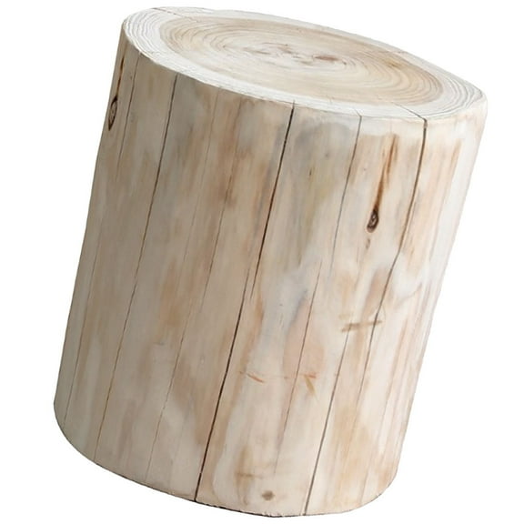 FELTECHELECTR Bedside Table Wood Stool Beige 1Pack 11.8x7.1x7.1in