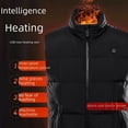 thumbnail image 3 of Chaleco calefactor inteligente de invierno, grueso, cálido, para exteriores, para ocio, color sólido, calefacción de 9 zonas, ropa calefactora eléctrica, 3 of 5