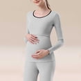 thumbnail image 2 of Bovxnpu Womens Maternity Shirts Maternity Long Sleeve Crew Neck Base Layer Top Sleepwear, 2 of 7